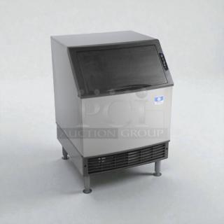 Manitowoc UDF0140A undercounter ice maker, 115V, single phase, immaculate condition, fully tested, stainless steel finish.