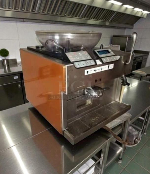 Top-tier La Marzocco La Mastrena espresso machine, excellent condition, stainless steel, fully tested, model LM-L-ESP-0238.