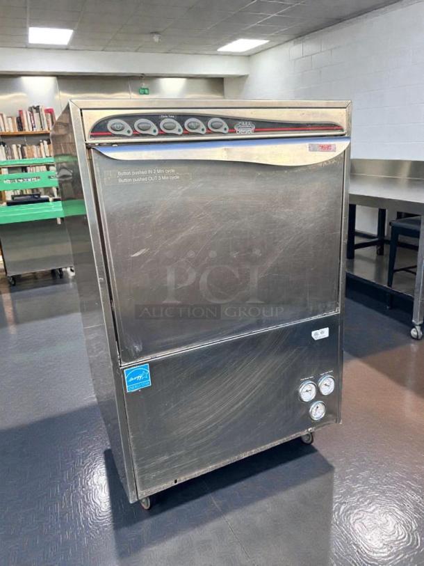 CMA / Kromo UC50e commercial dishwasher, stainless steel, undercounter, UL listed, fully tested, premium condition.