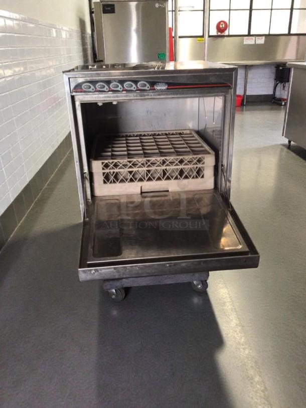 Krono DUPLA 50 USA commercial undercounter dishwasher in premium condition, open with visible rack, 220–240V, fully tested.