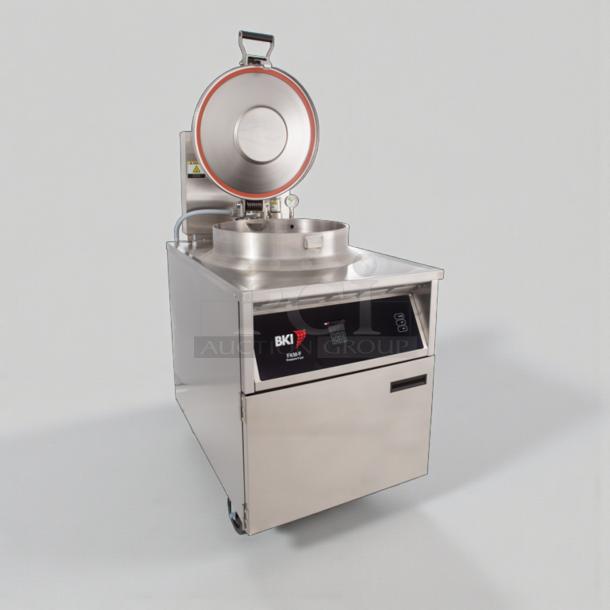 BKI Commercial Pressure Fryer, stainless steel, floor model, premium condition, fully tested, model BKI-L-PFR-0278.