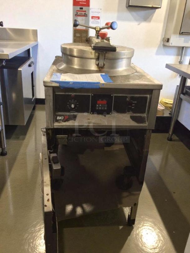 BKI Commercial Pressure Fryer, stainless steel, floor model, premium condition, fully tested, Louisville-made, model BKI-L-PFR-0278.
