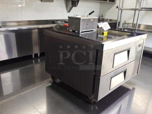 Traulsen TRCB-36 commercial refrigerated chef base, 36-inch, stainless steel, premium condition, 115V, fully tested.