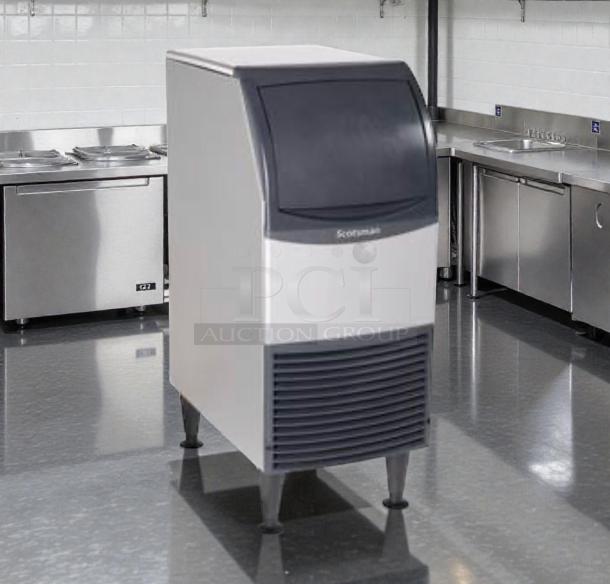 Scotsman CU0715MA-1 ice machine, self-contained, air-cooled, UL listed, high-grade condition, tested, operational, 70 LB capacity.