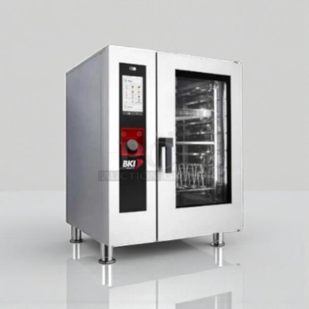 BKI ETE102R Commercial Electric Combi Oven, boilerless, 208V/3 Phase, UL & ETL Listed, premium condition, fully tested and operational.