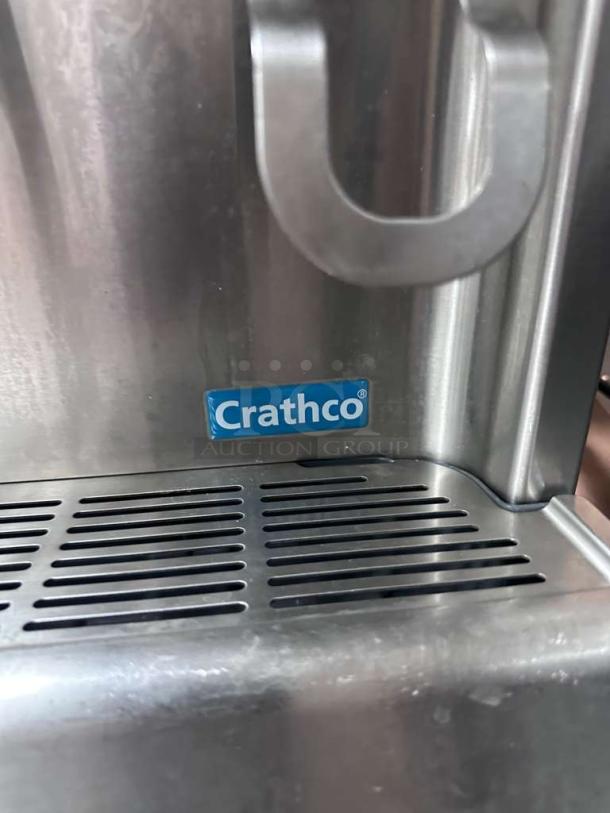 Crathco CS-4E/2D/3D-16 commercial beverage dispenser in excellent condition, featuring four bowls and Crathco branding.