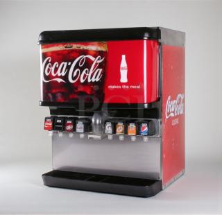 Coca-Cola soda fountain dispenser, model 41930R, multi-flavor, stainless steel, high-grade condition, fully operational.