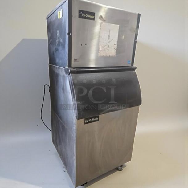 Pristine Ice-O-Matic ICED400HA4 commercial ice maker, air-cooled, stainless steel, UL listed, fully tested, operational.