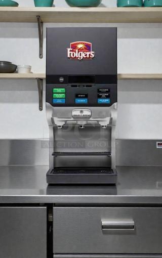 SELECT BREW NG-300 Specialty Coffee System, top-tier condition, commercial, fully tested, Folgers branding, operational.