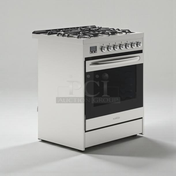 Brand new KoolMore KM-FR30G-SS 30" stainless steel gas range, freestanding, CSA certified, in original box.