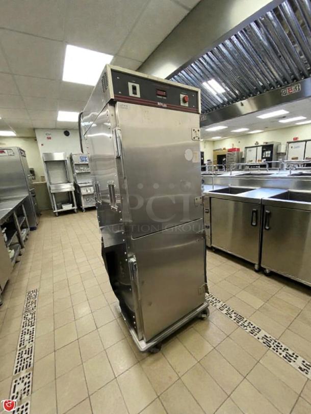 BevLes CATD-CV25HWM36 heated proofing cabinet in outstanding condition, tested & working, stainless steel, commercial kitchen setting.