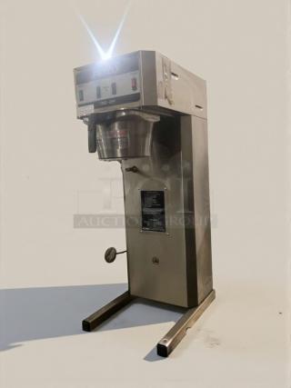 Pristine FETCO TBS-21A commercial tea brewer, 120V, single phase, fully tested, stainless steel, model label visible.