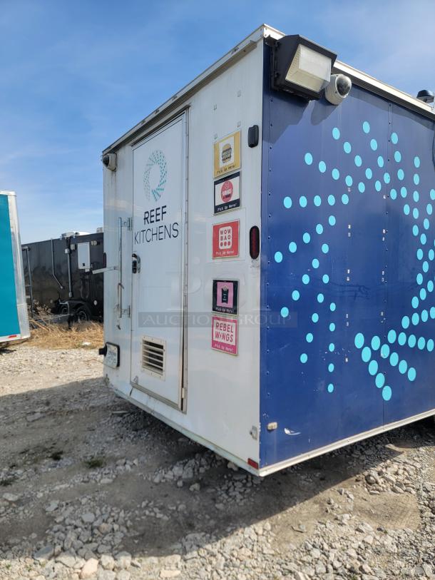 2019 Diamond Cargo 8.5x24 mobile kitchen trailer with branding, exterior signage, and rooftop equipment visible.