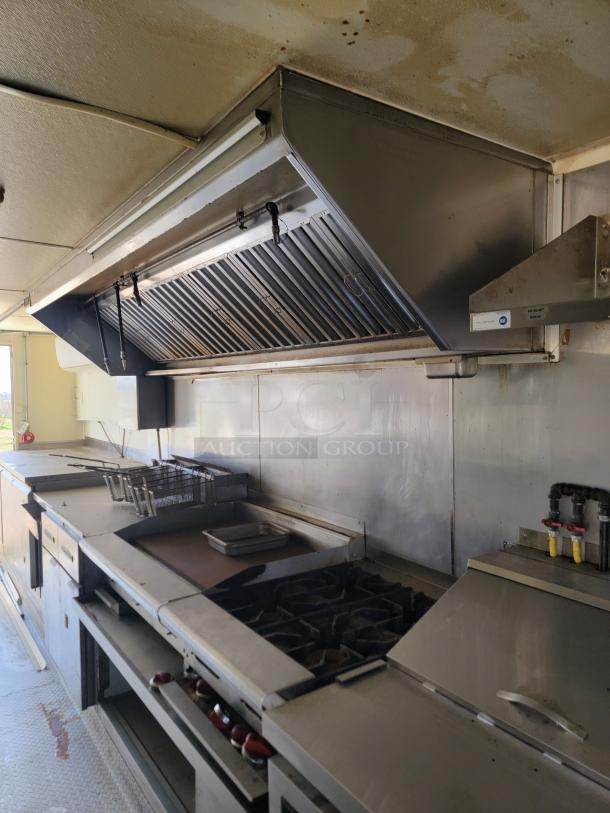 2019 Diamond Cargo 24' mobile kitchen with Serv-Ware and Dukers equipment. Needs cleaning and minor repairs.