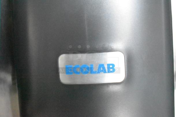 Alt text: "Close-up of Ecolab equipment inside Rock Solid Cargo mobile kitchen trailer."