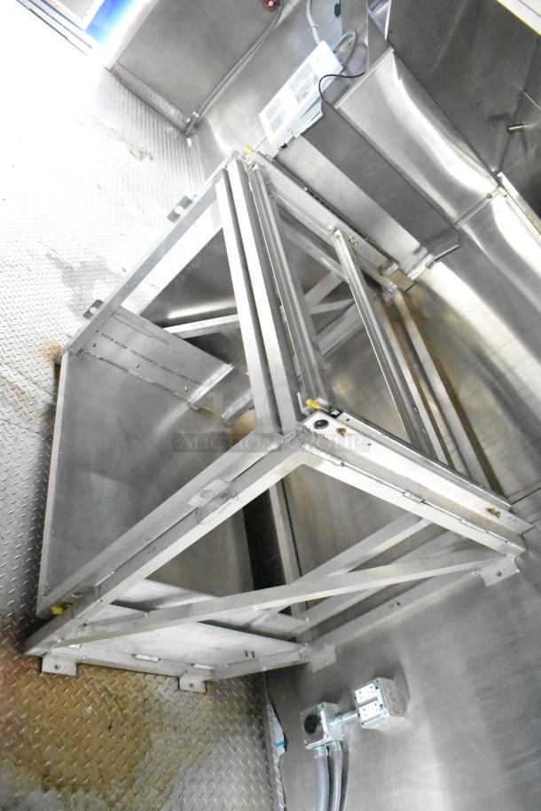 Brand new 2021 Rock Solid Cargo 24' mobile kitchen with commercial-grade equipment. Features grease hood, sinks.