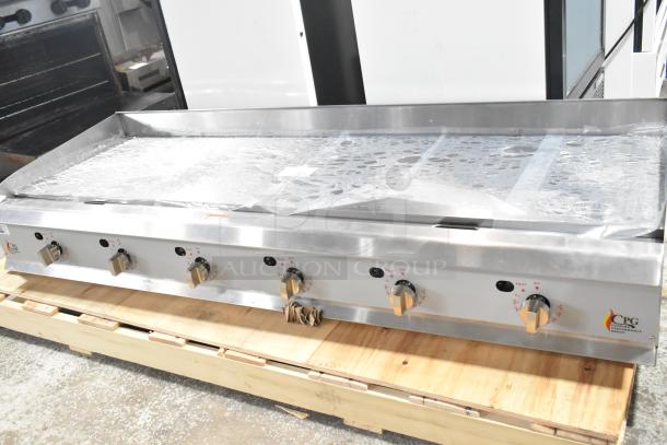 BRAND NEW SCRATCH AND DENT 2025 CPG GT-CPG-72-NL countertop griddle, 72" natural gas, thermostatic controls, 180,000 BTU.