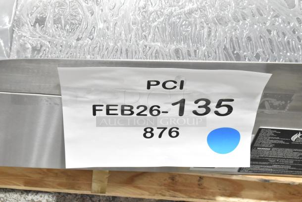 BRAND NEW Cooking Performance Group 72" gas griddle, model GT-CPG-72-NL, 180,000 BTU, with minor scratches and dents.