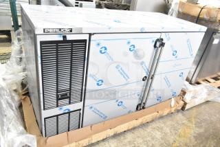 Brand new 2025 Perlick BBS60-RF-Y-S-X-H1 60" commercial black solid door back bar refrigerator, scratch and dent condition.