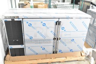 Brand new Perlick BBS60-RF-Y-S-X-H1 60" commercial black solid door back bar refrigerator, in scratch and dent condition.
