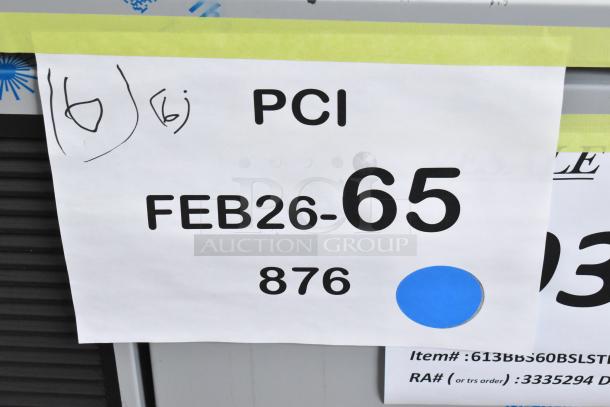 Brand new 2025 Perlick BBS60-RF-Y-S-X-H1 60" commercial back bar fridge, black solid door. Scratch and dent condition.