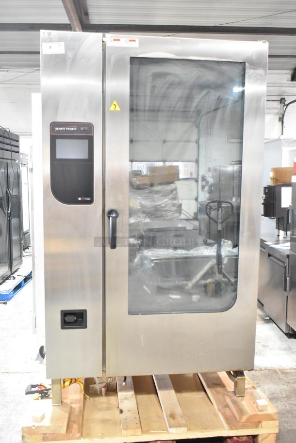 2023 Henny Penny FPGM22172007 commercial gas combi convection oven with transport rack, 200,000 BTU, excellent condition.