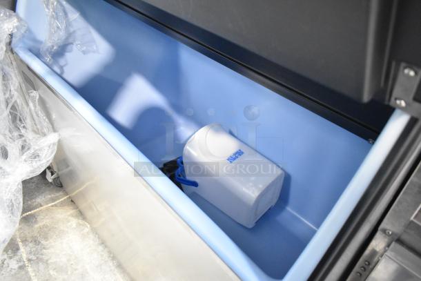 2017 Ice-O-Matic ICE1406HW6 commercial ice head on bin, 208-230V, 1 phase, clean condition, with "Ice Only" label inside.