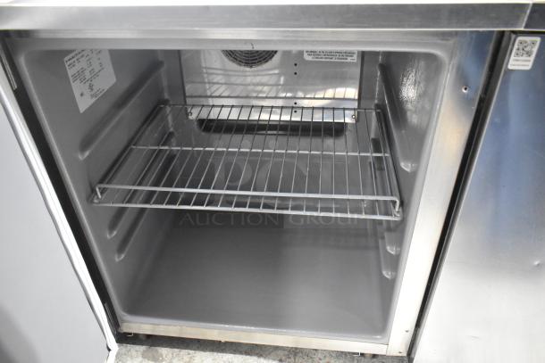 2019 Delfield 406P-STAR2 commercial undercounter cooler, single door, 115V, stainless steel, interior wire shelf, good condition.