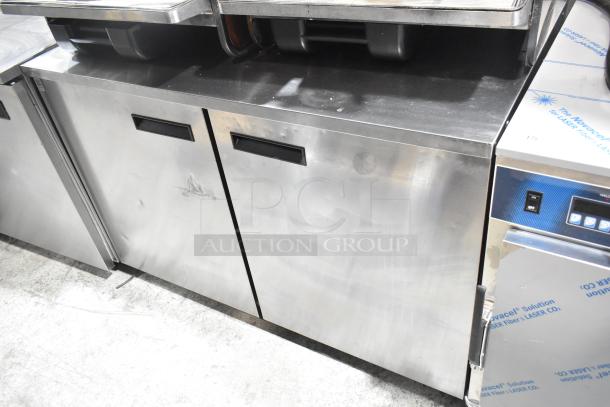 2016 Delfield UC4048P-STAR 2-door undercounter cooler, stainless steel, 115 volts, 1 phase, commercial use, minor wear.