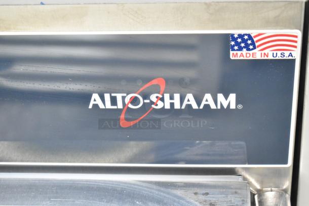 2023 Alto Shaam 750-TH/II Cook and Hold Oven, commercial undercounter on casters, 120V, with "Made in USA" label.