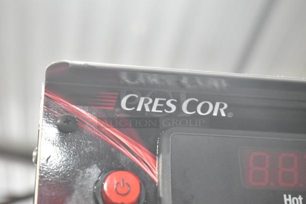 CresCor 1000HHSS2DX commercial heated cabinet control panel, showing power button and digital display.