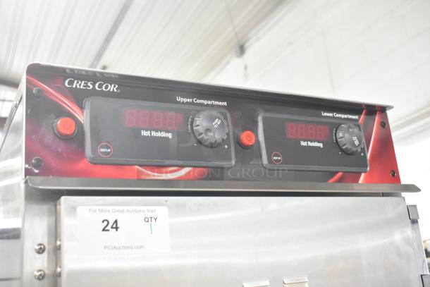 CresCor 1000HHSS2DX Commercial Heated Holding Cabinet, dual compartments, digital controls, commercial casters, 120V, 1 phase.