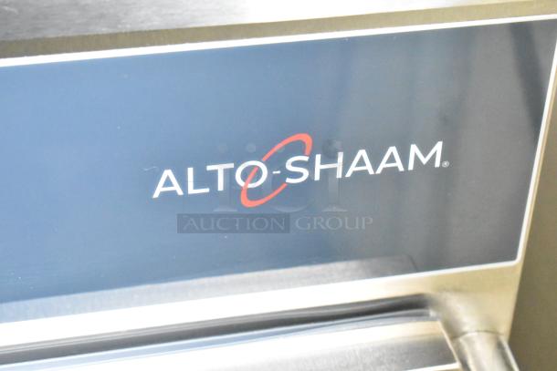 2024 Alto Shaam 750-S Commercial Heated Holding Cabinet, 120V, with logo. New condition, on commercial casters.