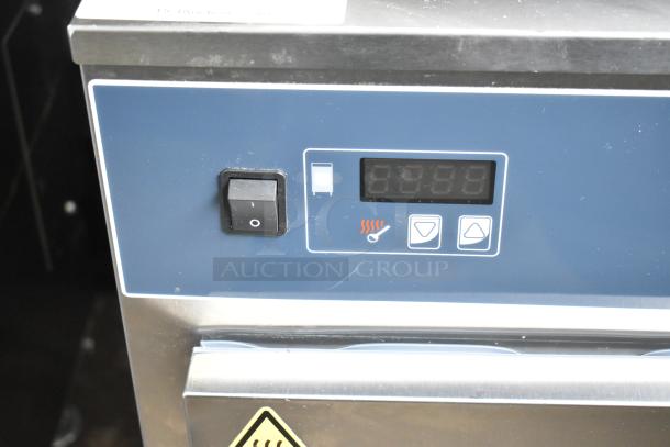 2024 Alto Shaam 750-S heated holding cabinet with digital control panel and power switch, on commercial casters.