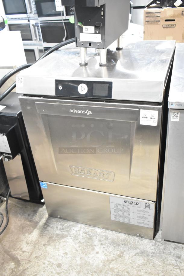 2024 Hobart LXNR Stainless Steel Undercounter Dishwasher, 120/208-240V, 1 Phase, pristine condition, Advansys label visible.