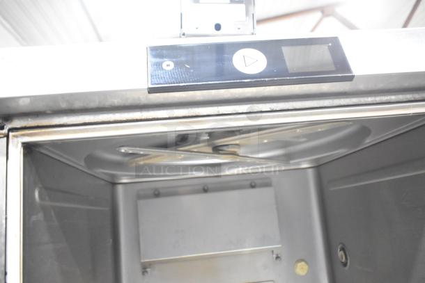 2024 Hobart LXNR stainless steel commercial undercounter dishwasher, interior view, good condition, 120/208-240V, 1-phase.