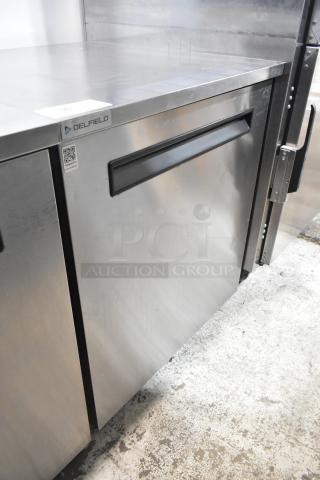 2019 Delfield 406P-STAR2 undercounter cooler, stainless steel, single door, 115 volts, like-new condition.