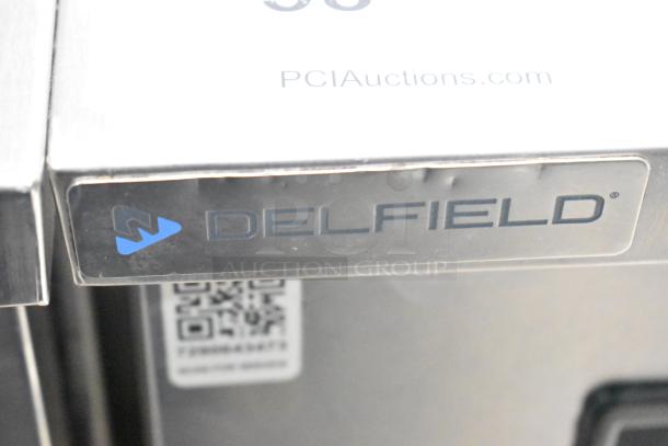 2019 Delfield 406P-STAR2 commercial undercounter cooler, single door, 115V, 1 phase. Delfield logo visible on front panel.