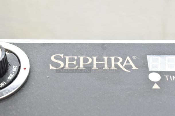 Sephra SERTWFL01 Countertop Waffle Baker System with digital timer. Features 110-120 volts, 1 phase. Light wear visible.