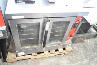 Vulcan VC5ED-SEFCAM5 full-size commercial convection oven, view-through doors, thermostatic controls, good condition.