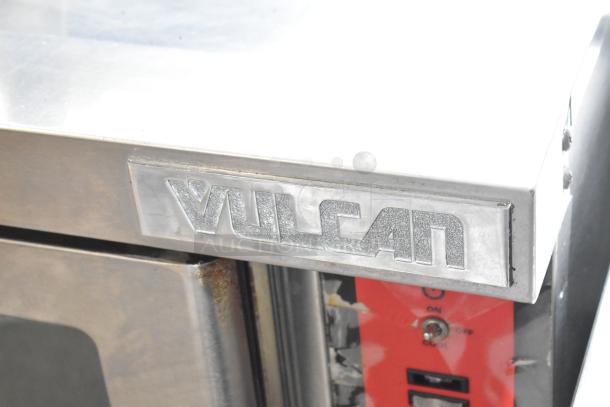 Vulcan VC5ED-SEFCAM5 commercial convection oven with view-through doors, thermostatic controls, visible Vulcan branding.