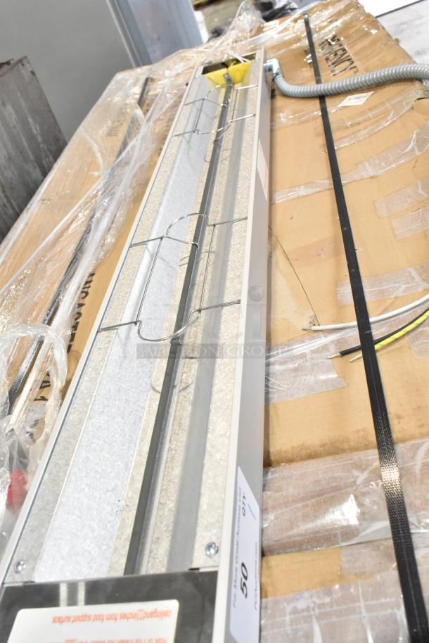 2024 ServIt 423SW48THA 48" strip warmer, new with scratch and dent. Single toggle control, 120V, 1-phase.