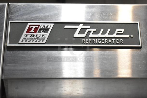 2019 True T-35 Commercial 2 Door Cooler, 115V, 1 Phase, stainless steel with True branding, in good condition.