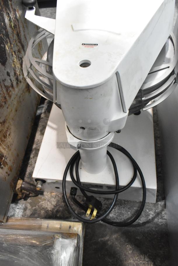 2021 Proluxe DP2350 countertop dough press, 208V, 1 Phase, visible wear, warning label on top.