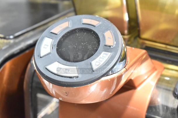 Thermoplan Mastrena super automatic espresso machine control panel, showing buttons and display. 250V. Used condition.