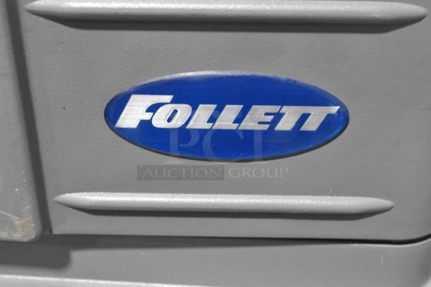 2019 Follett HCD710ABT Horizon Elite ice machine, air-cooled, 759 lb capacity, 115 volts, 1 phase, blue Follett logo.