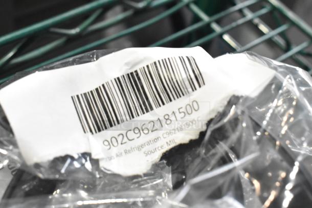 Barcode label on plastic packaging with code 902C962181500, "Turbo Air Refrigeration C962181500C."