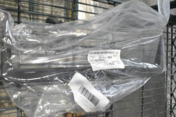 Brand new parts sealed in plastic: Continental CM6-0907 drain pan, Imperial 38052 burner, Turbo Air 30226L0101 handle.