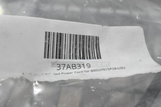 New AyrKing B319 Coiled Power Cord for BBSU3515P28-LOU, label with barcode 37AB319 visible.