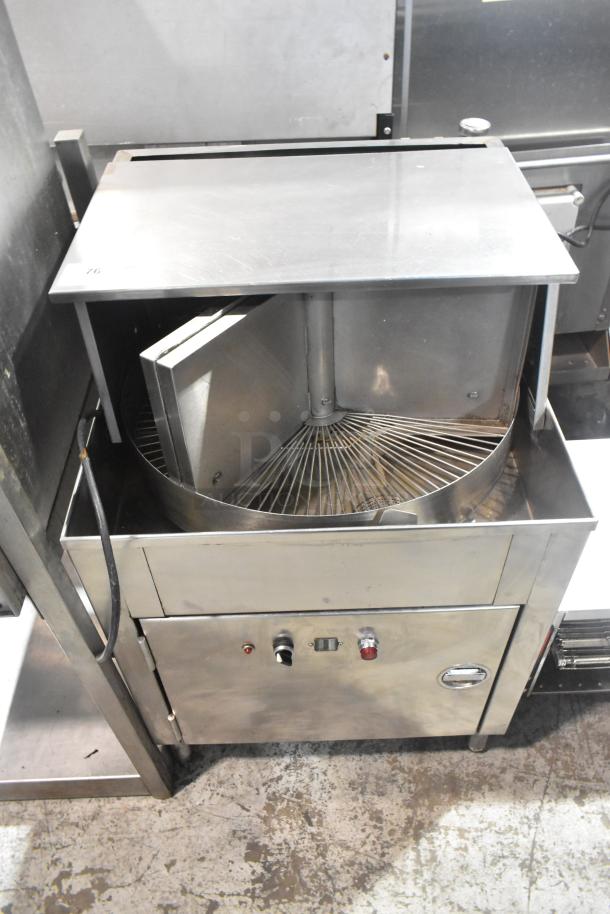 American Dish Service ADS ASO commercial underbar glass washer, 120 volts, 1 phase. Stainless steel body, good condition. Controls visible.